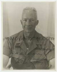 1h275 ANDREW GOODPASTER signed 8x10 still 1969 portrait of the U.S. Army general by Mattson!