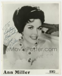 1h557 ANN MILLER signed 8x10 publicity still 1950s when she was at the International Famous Agency!