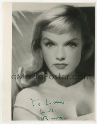 1h850 ANNE FRANCIS signed 7.5x9.5 REPRO still 1990s intense close up portrait of the sexy star!