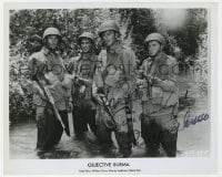 1h852 ANTHONY CARUSO signed 8.25x10 REPRO still 1980s w/Errol Flynn in a scene from Objective Burma!