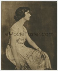 1h288 BEVERLY BAYNE signed deluxe 8x9.75 still 1920s seated profile portrait of the pretty actress!