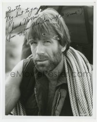 1h875 CHUCK NORRIS signed 8x10 REPRO still 1980s great portrait from Lone Wolf McQuade!