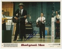 1h314 CLINT EASTWOOD signed 8x10 mini LC #4 1982 he's playing the guitar in Honkytonk Man!