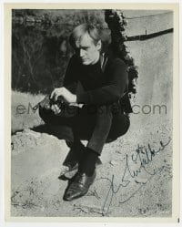 1h323 DAVID MCCALLUM signed 8x10.25 still 1966 holding gun in Around the World Under the Sea!