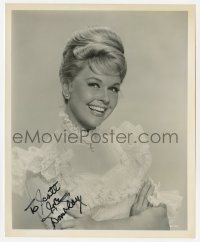 1h331 DORIS DAY signed 8.25x10 still 1950s head & shoulders smiling portrait of the leading lady!