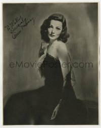 1h357 GENE TIERNEY signed deluxe 7.5x9.5 still 1944 painting of her Dana Andrews sees in Laura!