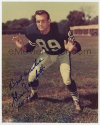 1h771 GINO MARCHETTI signed color 8x10 REPRO still 1980s former professional NFL football player!