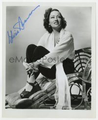 1h906 GLORIA SWANSON signed 8.25x10 REPRO still 1970s sexy full-length seated portrait of the star!