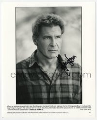 1h362 HARRISON FORD signed 8x10 still 1999 head & shoulders close up from Random Hearts!