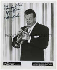1h583 HARRY JAMES signed 8x10 music publicity still 1960s the band leader playing his trumpet!