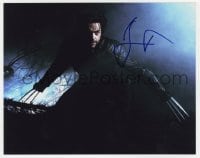 1h776 HUGH JACKMAN signed color 8x10 REPRO still 2000s great close up as Wolverine from X-Men!