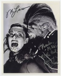 1h913 I WAS A TEENAGE WEREWOLF signed 8x10 REPRO still 1990s by BOTH Michael Landon AND Kenny Miller!