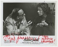 1h371 INGRID BERGMAN signed 8x10 still 1978 candid with director Ingmar Bergman in Autumn Sonata!