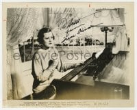1h372 IRENE DUNNE signed 8x10 still R1949 close up sitting at piano from Magnificent Obsession!