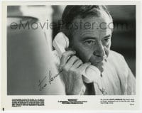 1h374 JACK LEMMON signed 8x10.25 still 1982 intense close up searching for son in Missing!