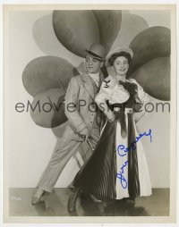 1h378 JAMES CAGNEY signed 8x10.25 still 1942 as George Cohan w/ Joan Leslie in Yankee Doodle Dandy!