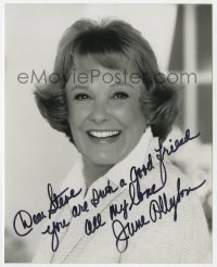 1h936 JUNE ALLYSON signed 8x10 REPRO still 1980s great smiling portrait later in her career!