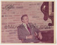 1h799 KIRK ALYN signed color 8x10.25 REPRO still 1980s he wrote Superman with his signature!