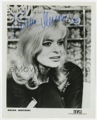 1h607 MELINA MERCOURI signed 8x10 publicity still 1970s great close portrait of the Greek actress!