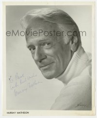 1h614 MURRAY MATHESON signed 8x10 publicity still 1970s portrait of the Australian actor by Skipsey!
