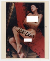1h818 PATTI DAVIS signed color 8x9.75 REPRO still 1990s nude portrait of Ronald Regan's daughter!