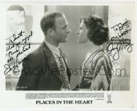 1h472 PLACES IN THE HEART signed 8x10 still 1984 by BOTH Ed Harris AND Amy Madigan!