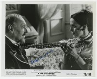 1h474 RALPH RICHARDSON signed 8x10 still 1973 close up with Claire Bloom in A Doll's House!