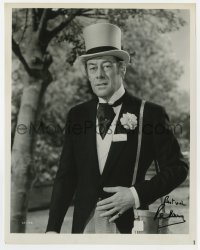 1h480 REX HARRISON signed 8x10.25 still 1965 great close up wearing top hat in Yellow Rolls-Royce!