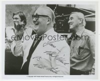 1h492 ROBERT ALDRICH signed 8x10 still 1977 great candid on the set of Twilight's Last Gleaming!