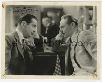 1h498 ROBERT MONTGOMERY signed 8x10 still 1935 close up with Charlie Ruggles in No More Ladies!