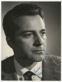 1h505 ROSSANO BRAZZI signed Italian 7x9.25 still 1950s head & shoulders close up in suit & tie!