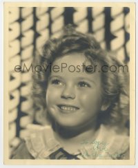 1h509 SHIRLEY TEMPLE signed deluxe 8x10 still 1930s adorable smiling portrait of the child star!