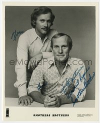 1h631 SMOTHERS BROTHERS signed 8x10 publicity still 1970s by BOTH Tommy Smothers AND Dick Smothers!