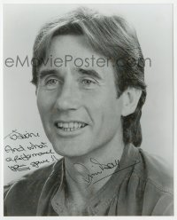 1h922 JIM DALE signed 8x10 REPRO 1980s cool close up smiling portrait of the English actor!