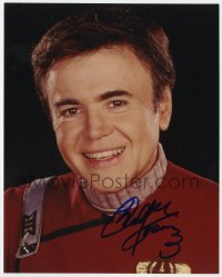 1h838 WALTER KOENIG signed color 8x10 REPRO still 2000s smiling portrait as Star Trek's Chekov!
