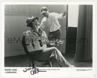 1h543 WOODY ALLEN signed 8x10 still 1999 candid directing Sean Penn in Sweet and Lowdown!