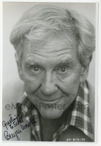 1h208 BURGESS MEREDITH signed 5x7 photo 1978 head & shoulders portrait when he made Foul Play!