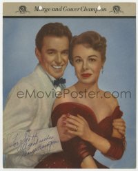 1h114 MARGE CHAMPION signed Dixie ice cream premium 1953 great portrait with husband Gower!