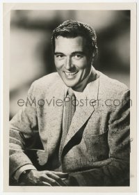 1h251 WILLIAM BISHOP 5x7 signed photo 1950s great smiling portrait in suit & tie!