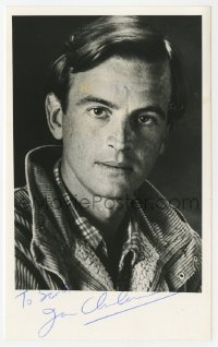 1h221 IAN CHARLESON signed 4x7 photo 1980s head & shoulders portrait in corduroy jacket!