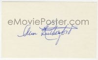 1h646 ANN RUTHERFORD signed 3x5 index card 1980s can be framed & displayed with a repro still!