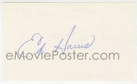 1h668 ED HARRIS signed 3x5 index card 1980s it can be framed & displayed with a repro!