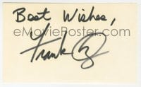1h673 FRANK OZ signed 3x5 index card 1980s it can be framed & displayed with a repro!
