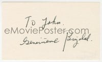 1h677 GENEVIEVE BUJOLD signed 3x5 index card 1980s it could be framed with the included still!