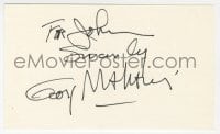 1h678 GEORGE MAHARIS signed 3x5 index card 1980s it could be framed with the included REPRO still!