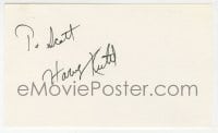 1h682 HARVEY KEITEL signed 3x5 index card 1980s it can be framed & displayed with a repro!