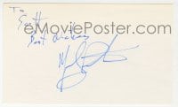 1h706 MANDY PATINKIN signed 3x5 index card 1980s it can be framed & displayed with a repro!
