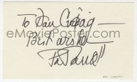 1h716 PAT CARROLL signed 3x5 index card 1980s can be framed & displayed with a repro still!
