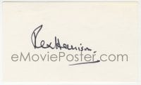 1h723 REX HARRISON signed 3x5 index card 1980s it can be framed & displayed with a repro!