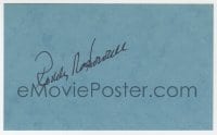 1h724 RODDY MCDOWALL signed 3x5 index card 1980s it can be framed & displayed with a repro!